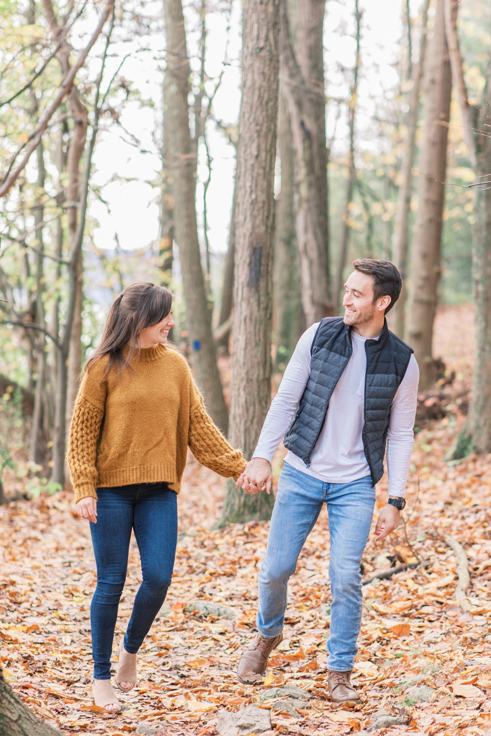 Round Valley Reservoir Engagement by Katie Trauffer Photography   New Jersey Wedding Photographer I Fall Engagement Session I New Jersey Engagement Session 