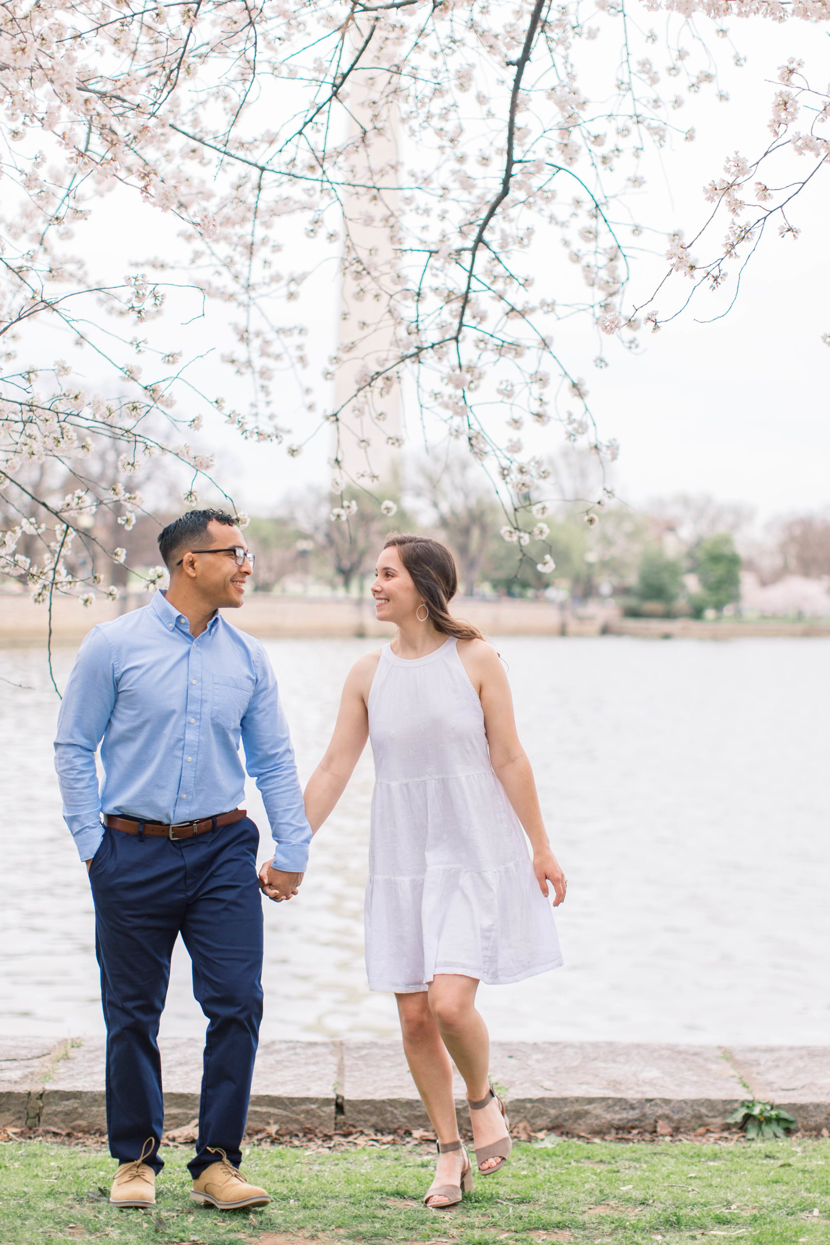 Katie Trauffer Photography I Fine Art Wedding Photography I Cherry Blossom Engagement I Washington DC Engagement