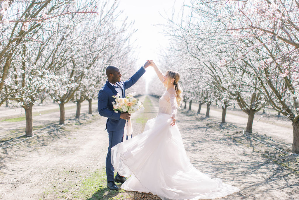 Katie Trauffer Photography I Fine Art Wedding Photography I California Almond Blossom Wedding