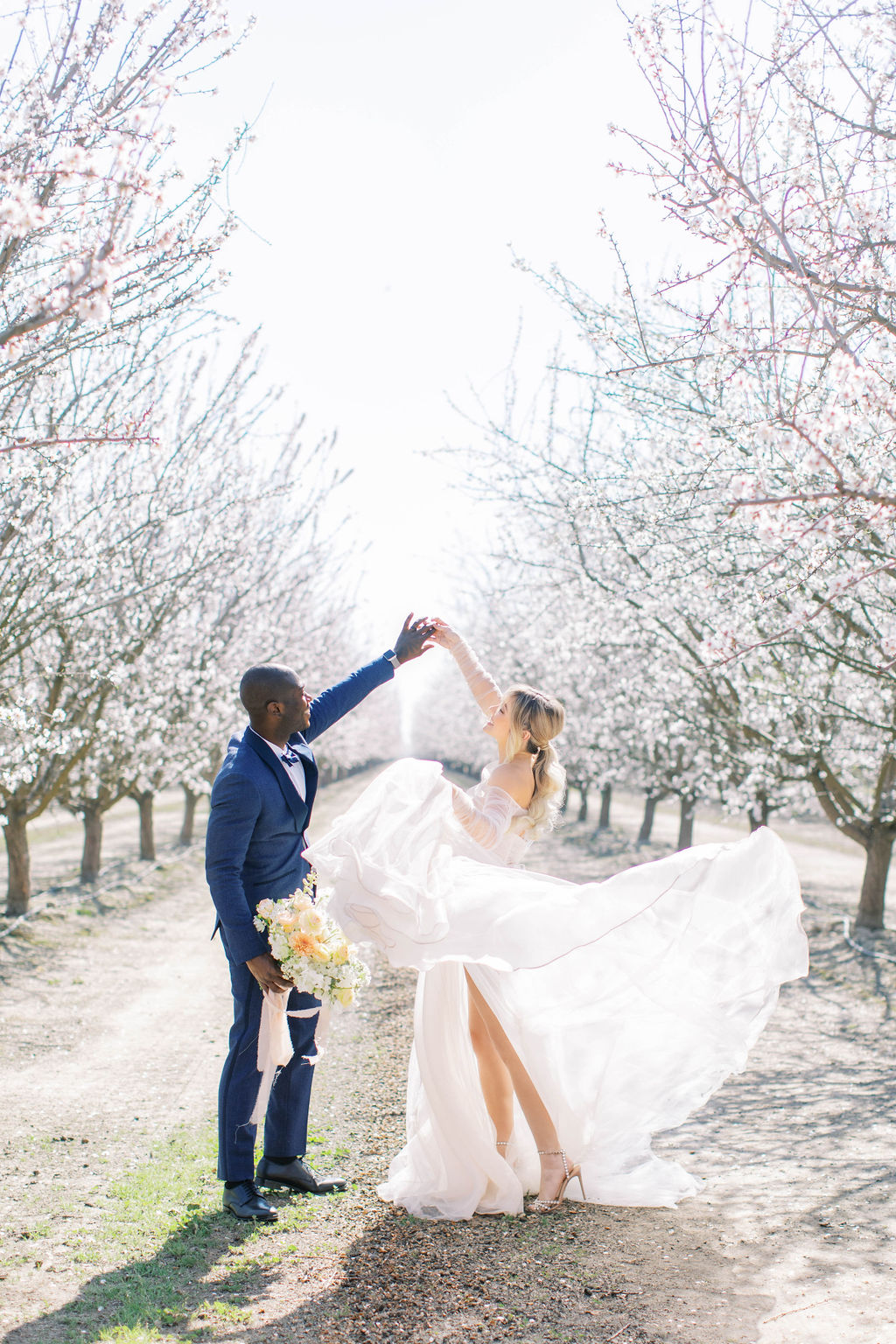 Katie Trauffer Photography I Fine Art Wedding Photography I California Almond Blossom Wedding