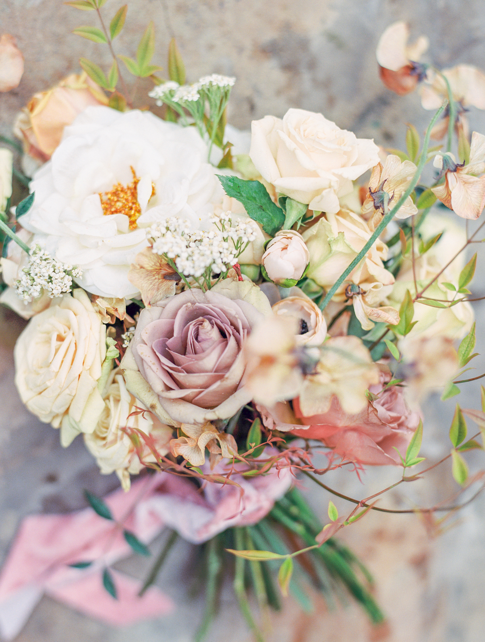 bridal bouquet with shades of cream and honey Bella Collina Wedding