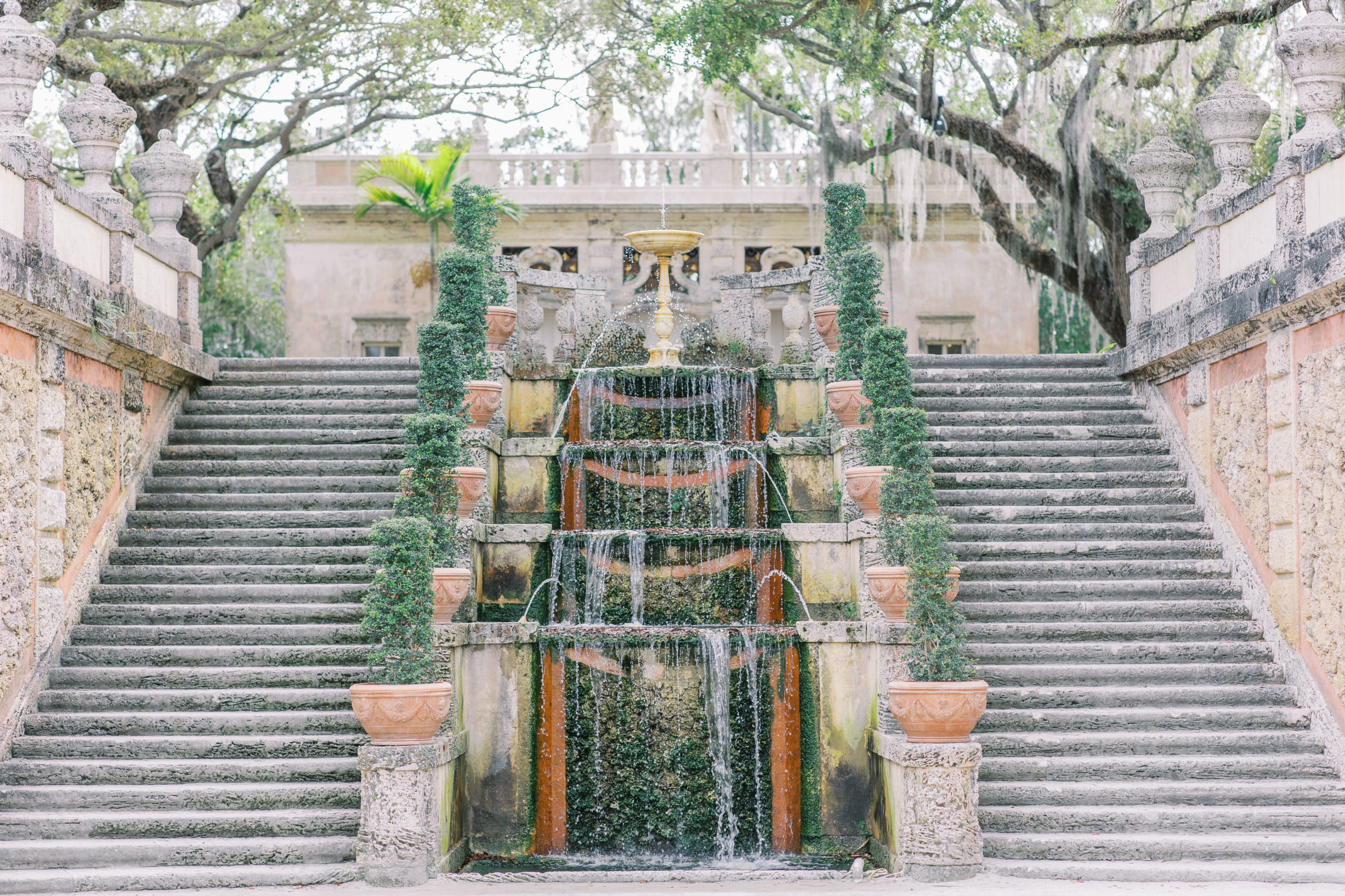 Iconic stairs at Vizcaya Museum and Gardens