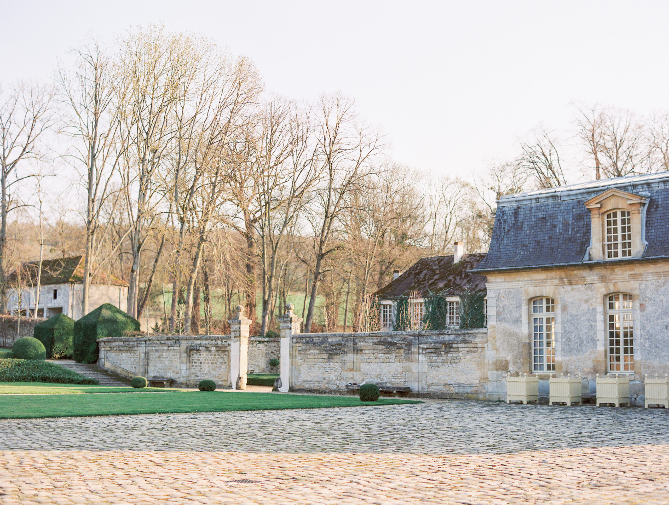 Chateau de Villette Wedding Photography venue with stone 
