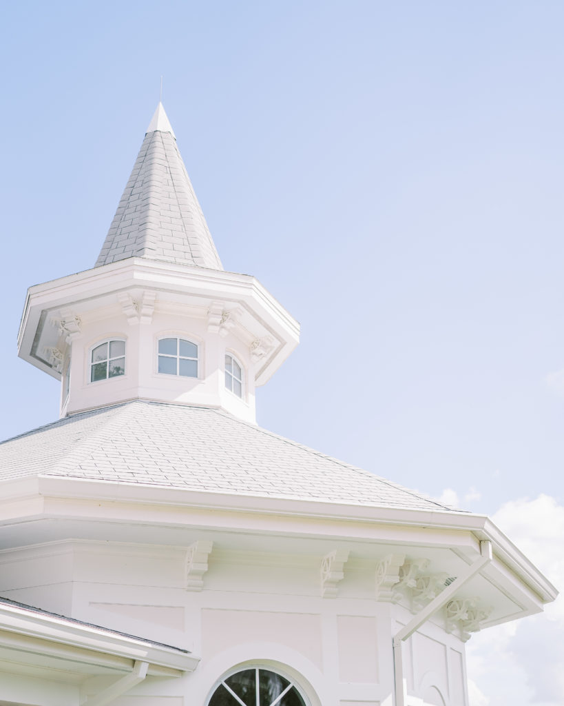 White and grey wedding pavilion for a Romantic and Timeless Grand Floridian Wedding 