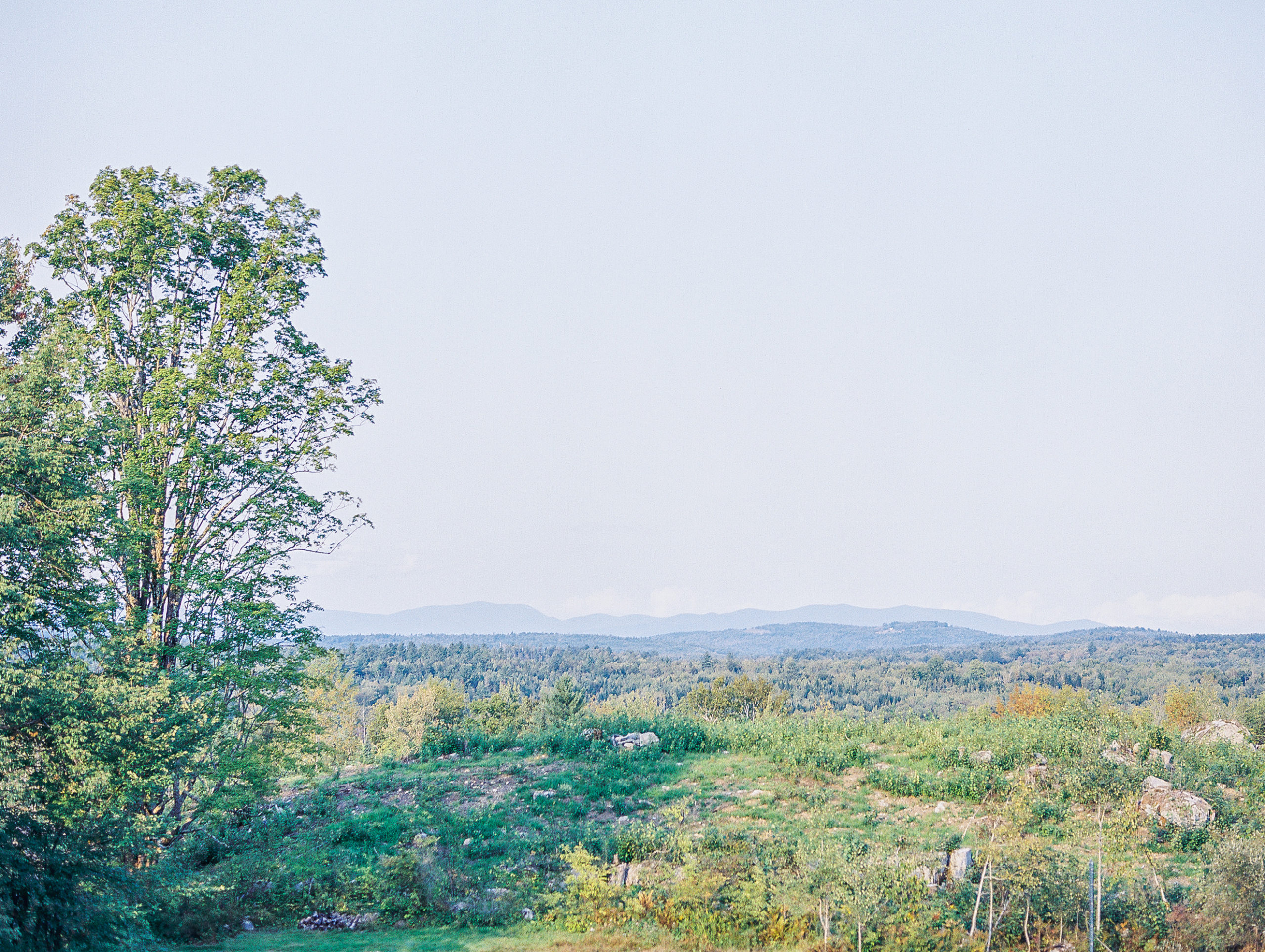 Scenic overlook of New Hampshire hills and mountains for New Hampshire Wedding Photography