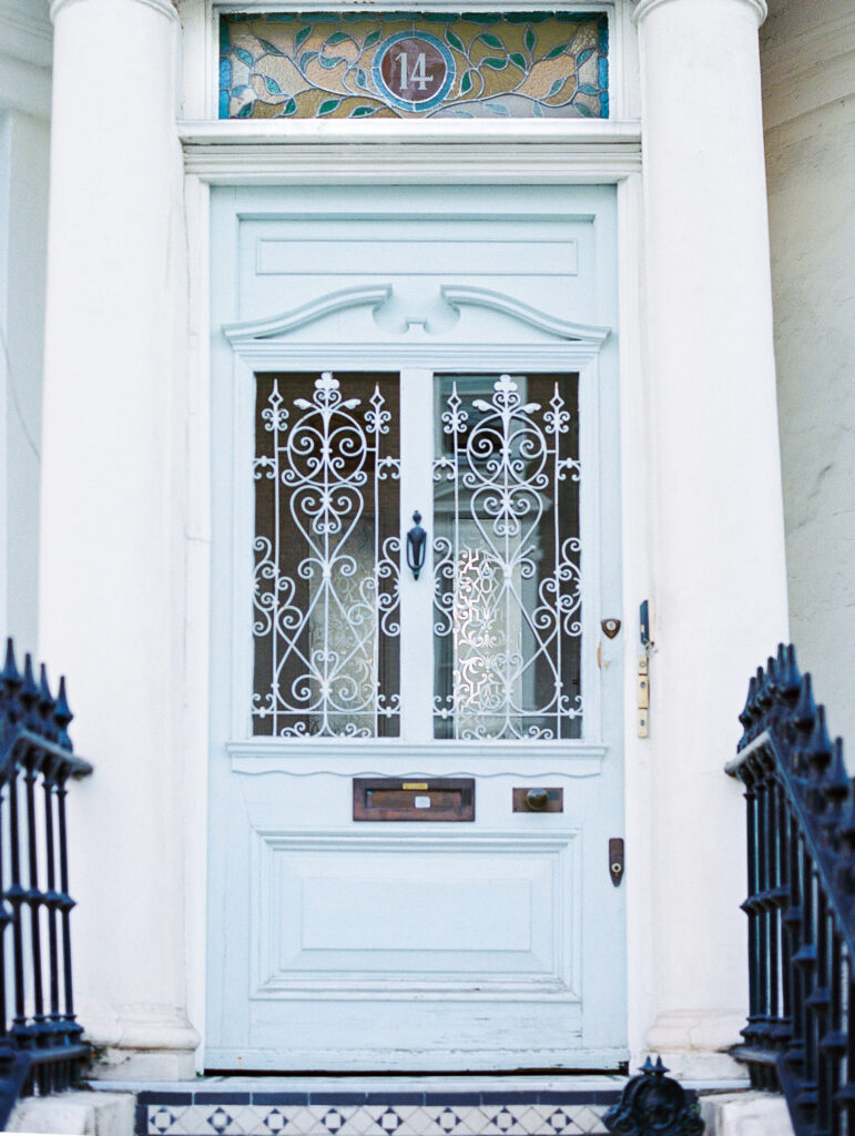 Blue door in London