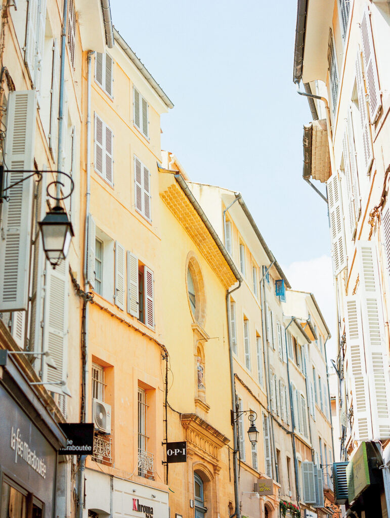 yellow and orange buildings in aix-en-provence