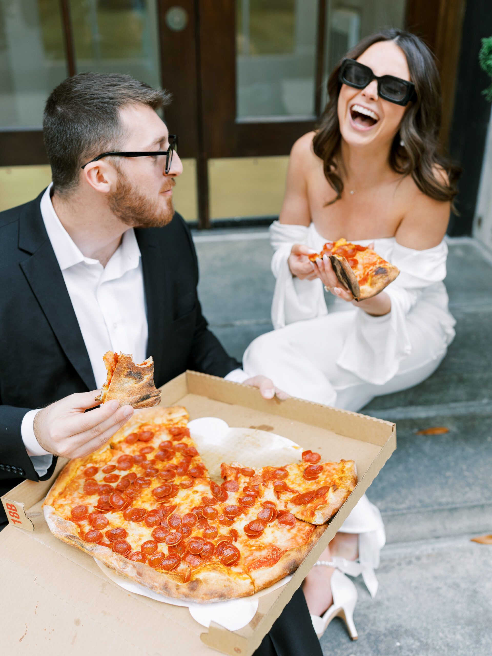 Chic Downtown Engagement Session by Destination Wedding Photographer Katie Trauffer