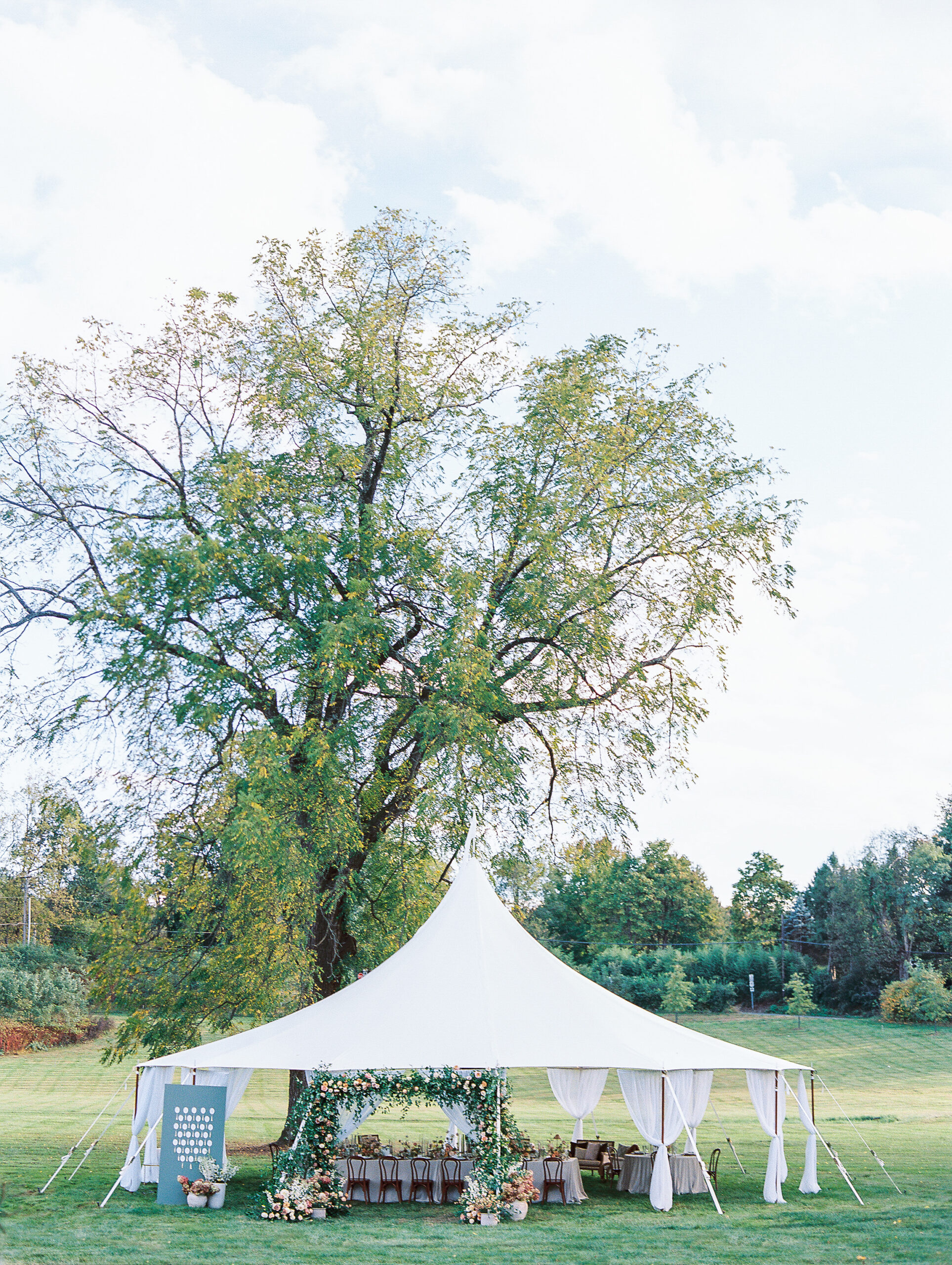 Romantic Autumn Tented Wedding Inspiration by Destination Film Wedding Photographer Katie Trauffer