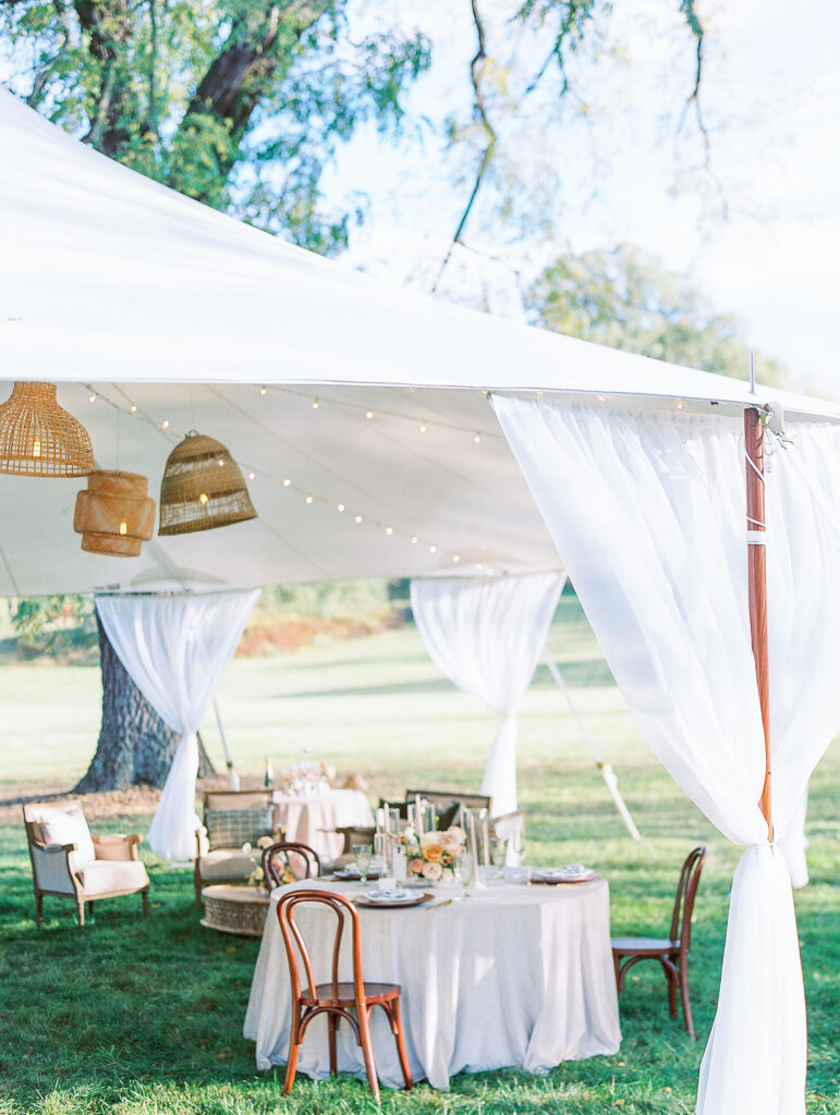 Romantic Autumn Tented Wedding Inspiration by Destination Film Wedding Photographer Katie Trauffer