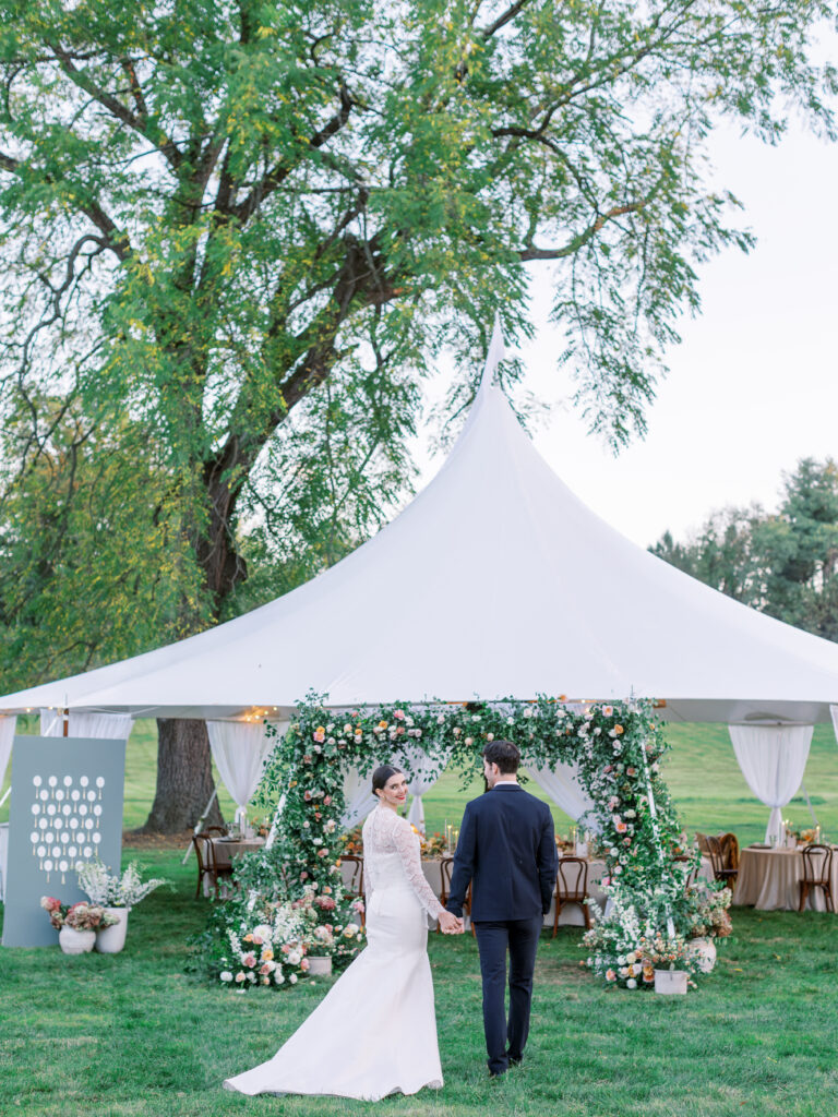 Romantic Autumn Tented Wedding Inspiration by Destination Film Wedding Photographer Katie Trauffer