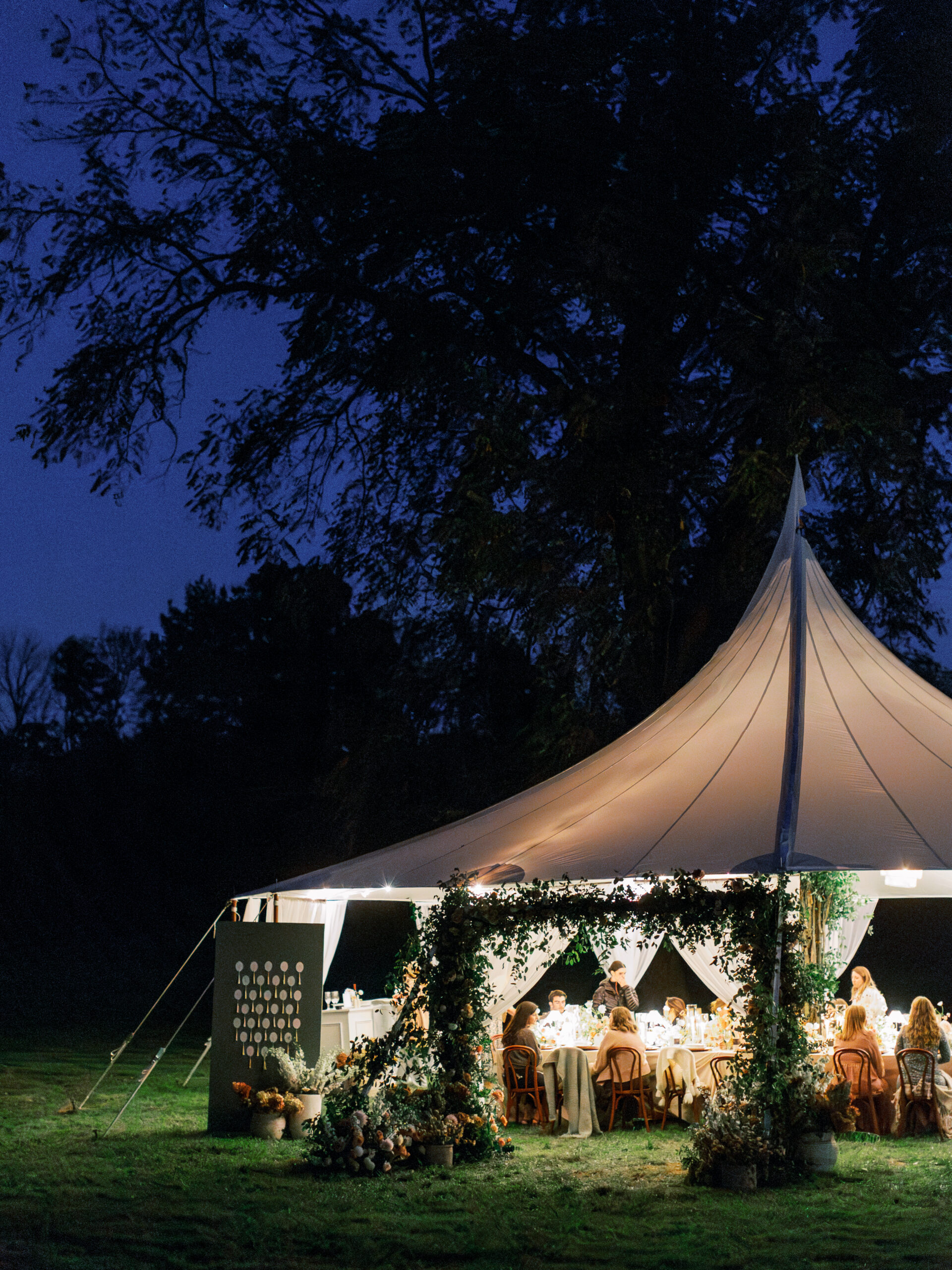 Romantic Autumn Tented Wedding Inspiration by Destination Film Wedding Photographer Katie Trauffer