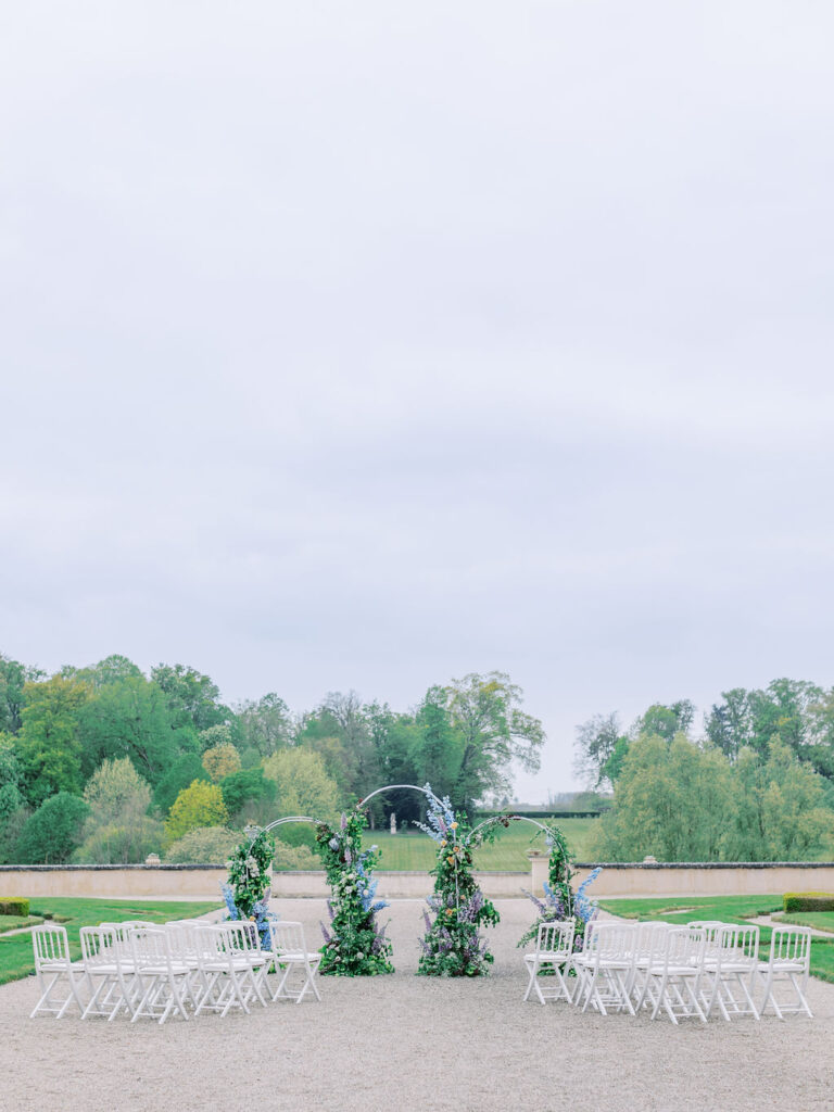 Chateau du Grand Luce wedding ceremony design