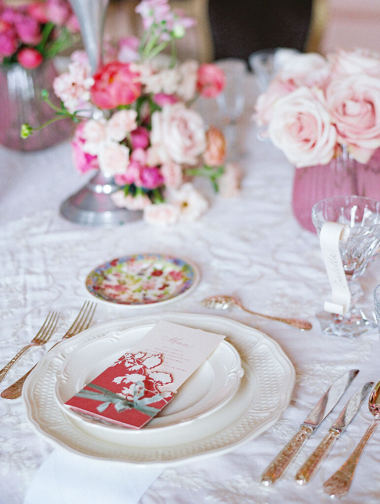 French Chateau Wedding Table Setting