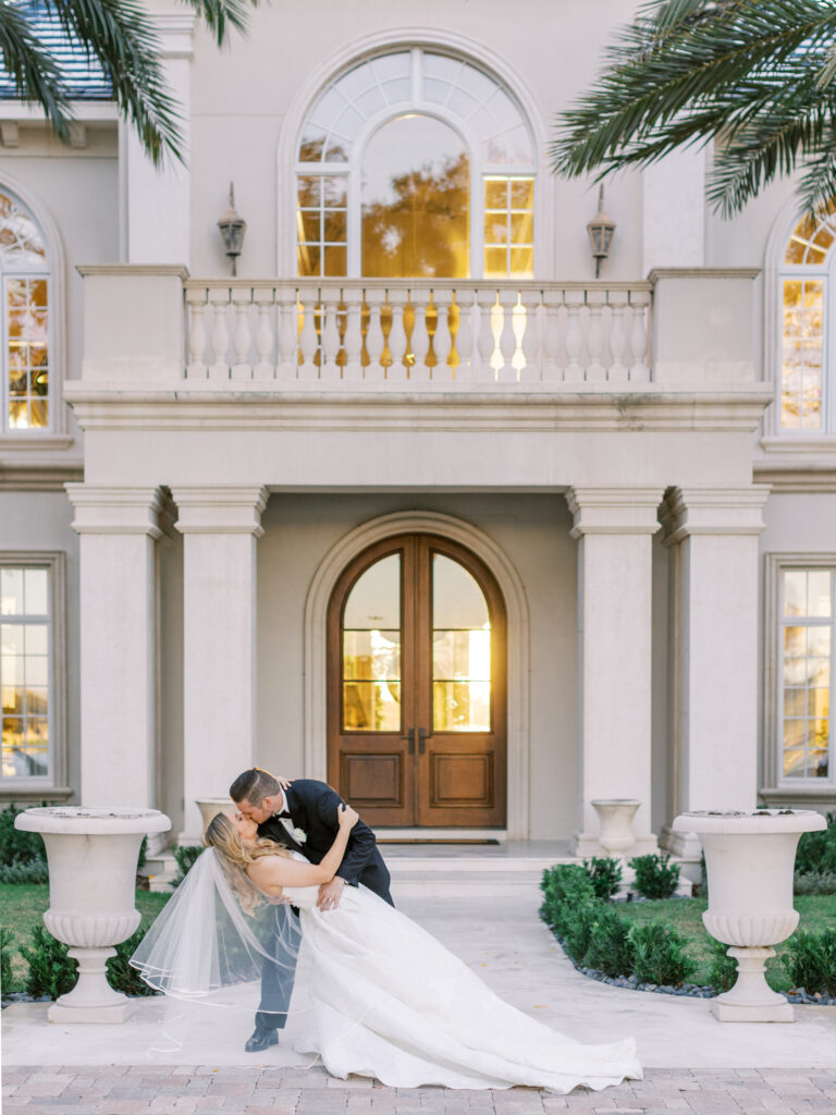 Luxury Waterfront Garden Wedding photographed by film wedding photographer Katie Trauffer