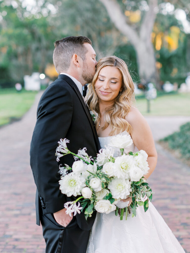 Luxury Waterfront Garden Wedding photographed by film wedding photographer Katie Trauffer