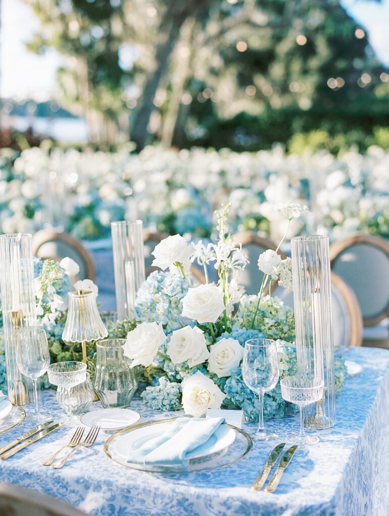 Luxury Waterfront Garden Wedding photographed by film wedding photographer Katie Trauffer