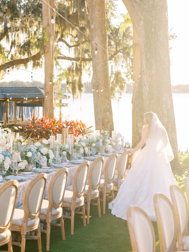 Luxury Waterfront Garden Wedding photographed by film wedding photographer Katie Trauffer