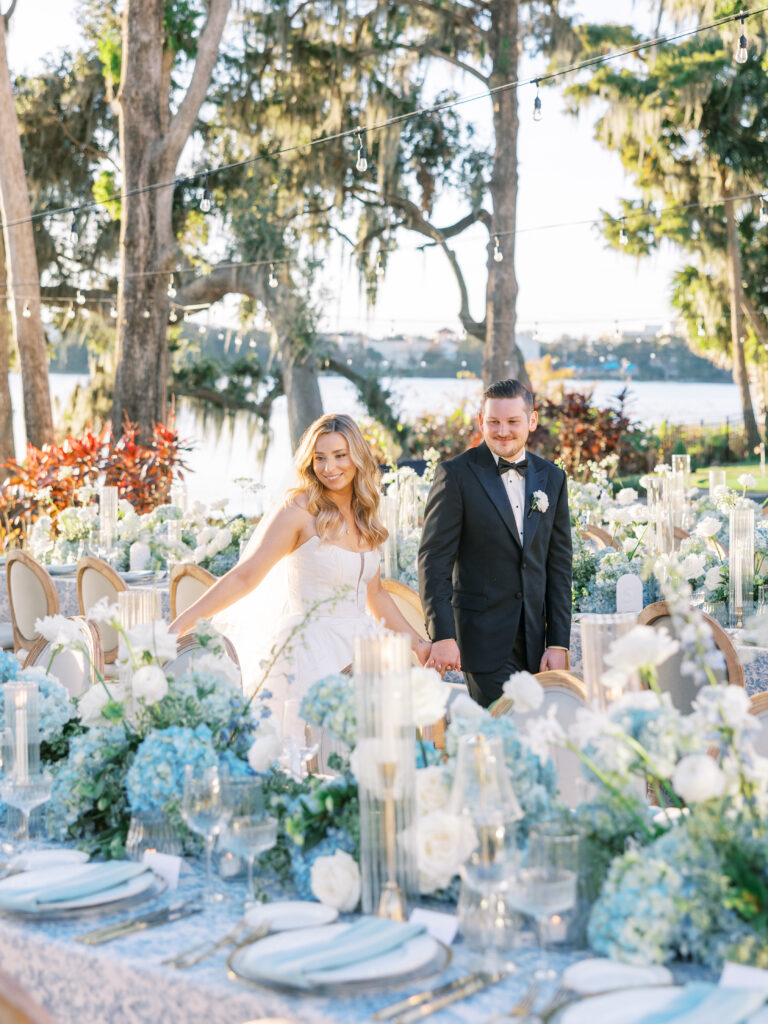 Luxury Waterfront Garden Wedding photographed by film wedding photographer Katie Trauffer