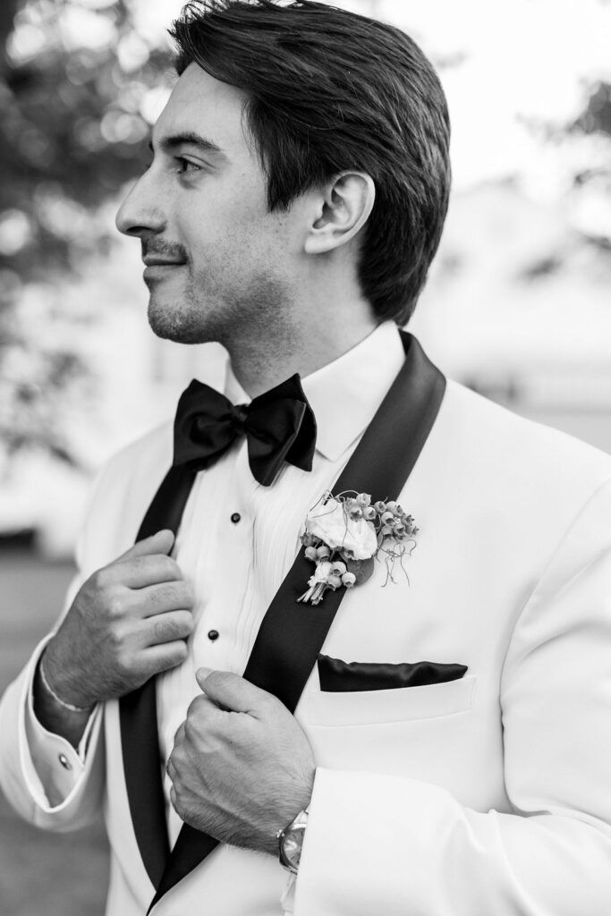 Classic Ryland Inn Wedding Groom Portrait