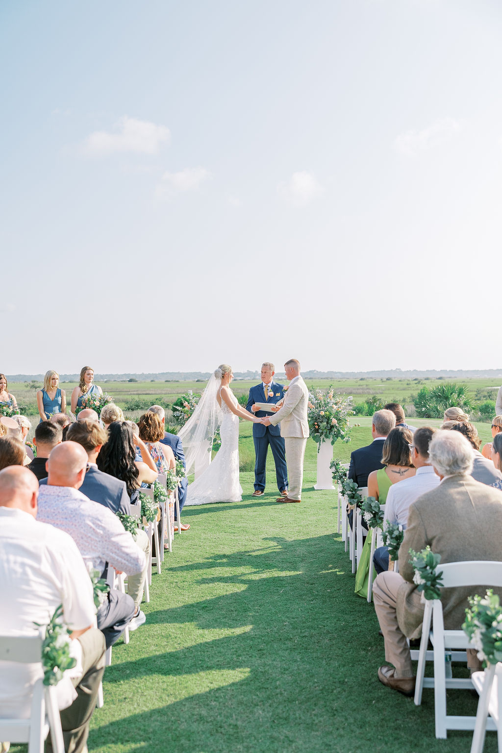 St Augustine Wedding ceremony on sunny day